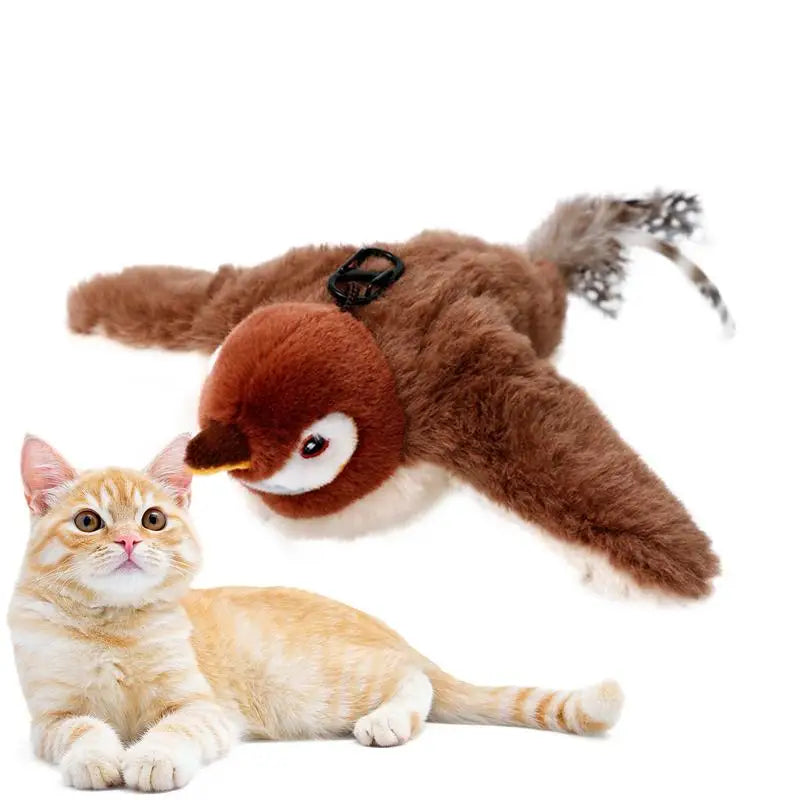 Passarinho Interativo com Som para Gatos Peludita