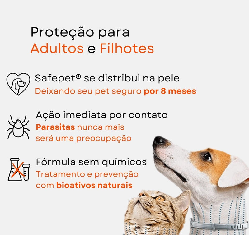 Colar Protetor - Anti Pulgas e Carrapatos Peludita